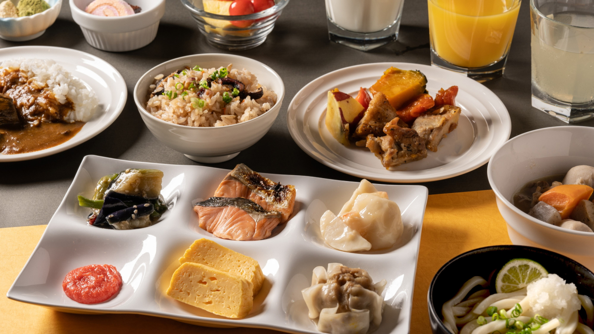 Example of Japanese food arrangement