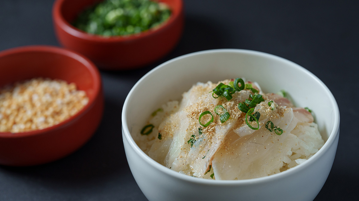 鯛茶漬けと薬味