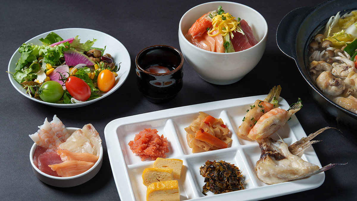 海鮮丼など、和食中心のビュッフェメニュー