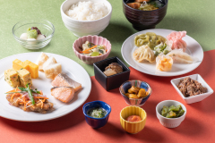 Buffet food on a plate