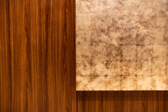 Wall art in front of elevator