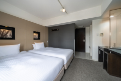 好莱坞双床房／从房间后面到入口处的景观