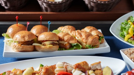 Hamburgers and sandwiches