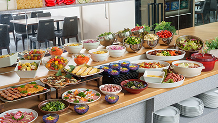 The buffet counter