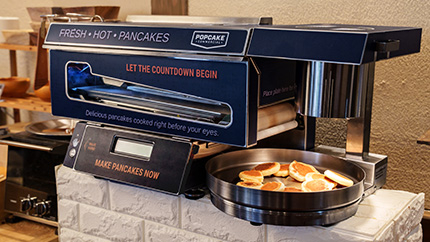 Photo of a self-service pancake machine