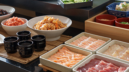 サーモンなどのお刺身