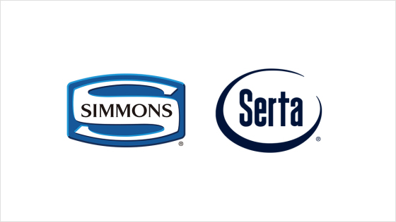 SIMMONSとSertaのブランドロゴ